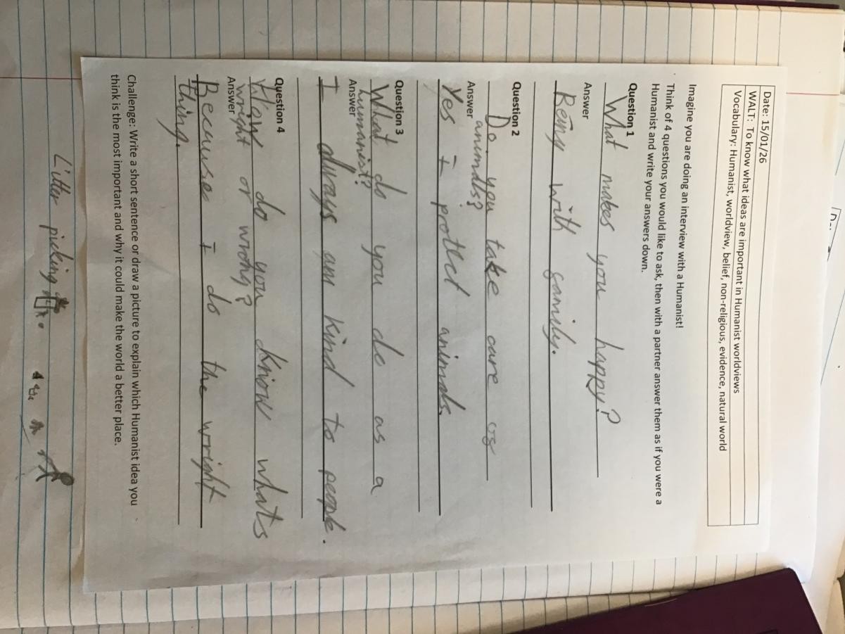 Y3 interview questions for a Humanist