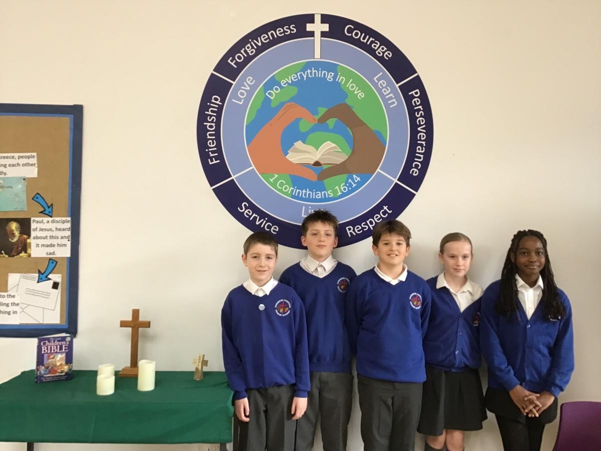 The Y6 Worship Leaders who support and lead our Worships each day.