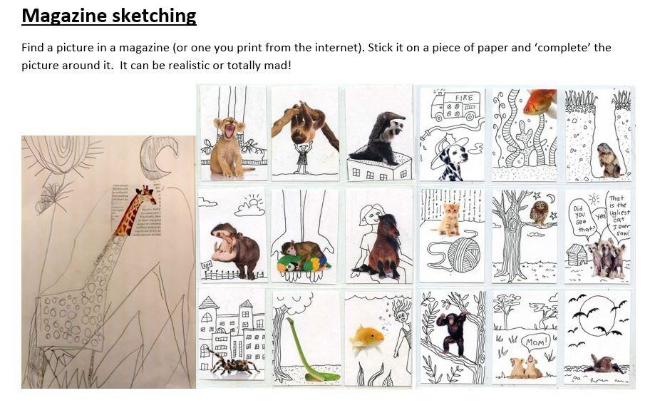 These magazine sketches look amazing.  Give it a go!
