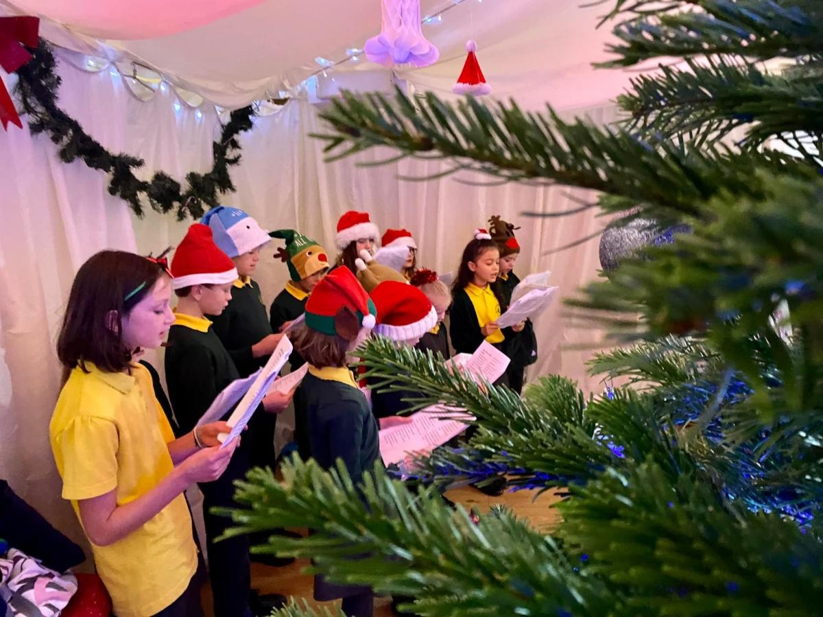 School choir singing carols