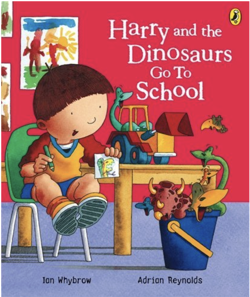 Book cover Harry & the dinosaurs go to school