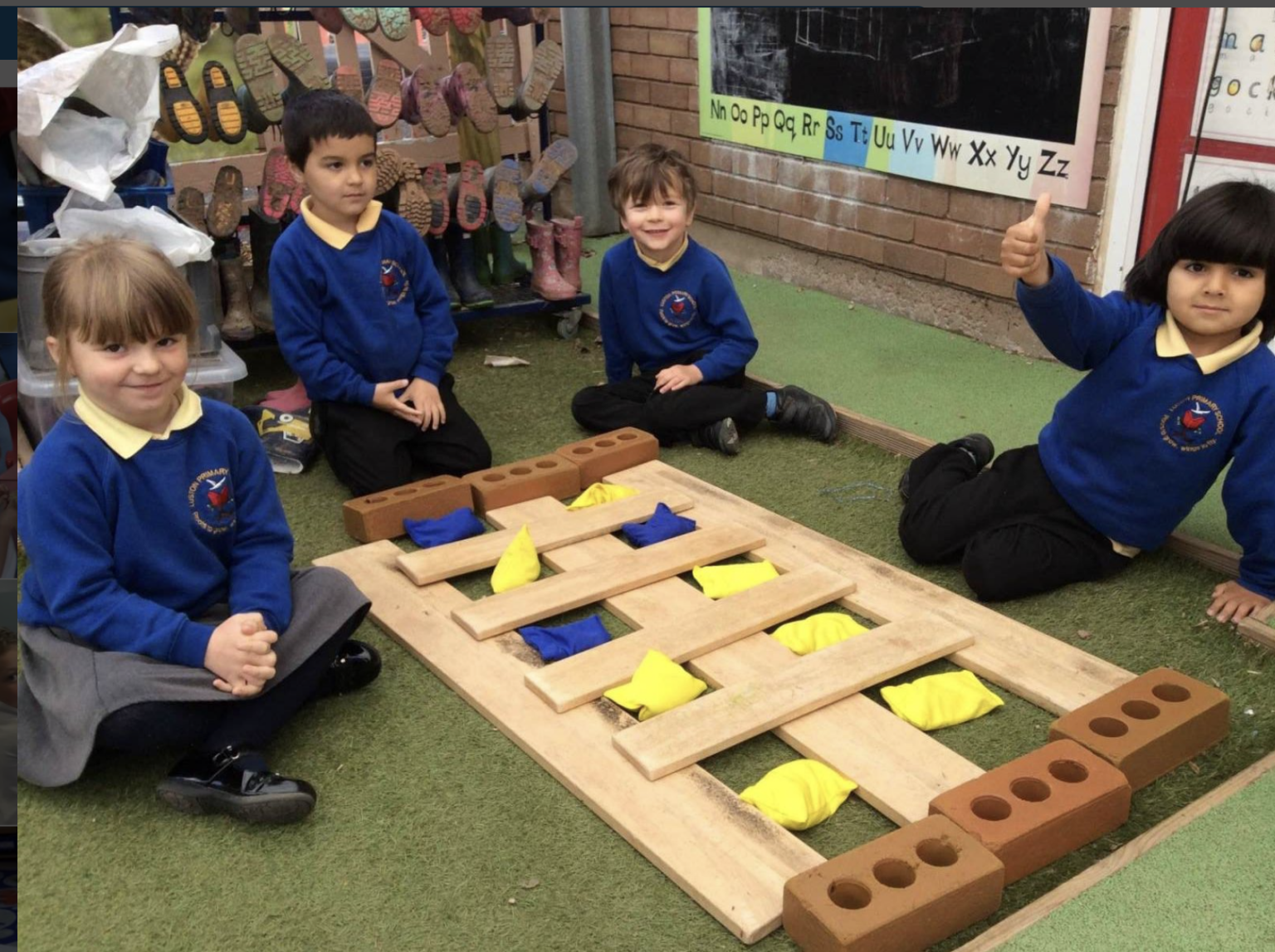 Pupils making tens frames
