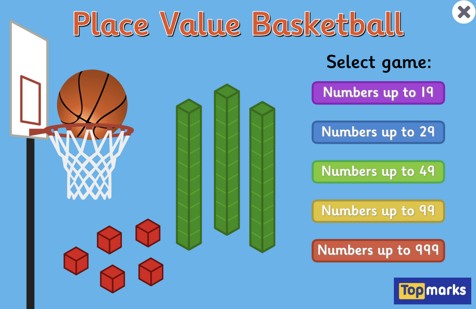 Basketball Maths Game Image