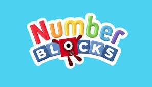 Numberblocks logo on blue