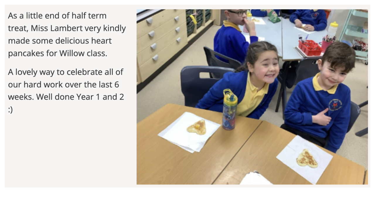 Pupils with pancakes