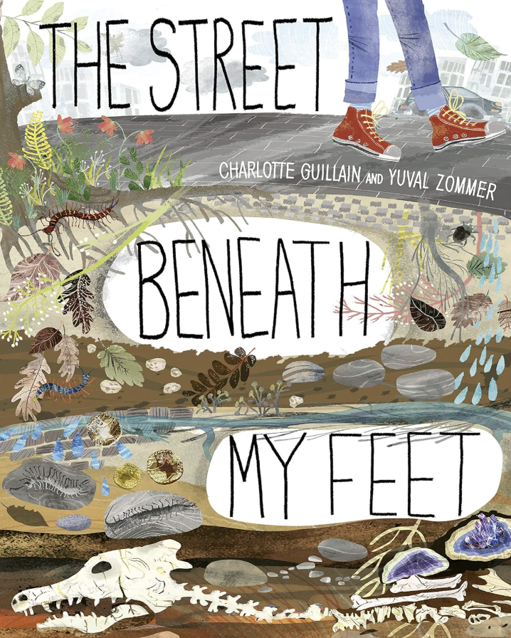 Book cover with layers beneath surface