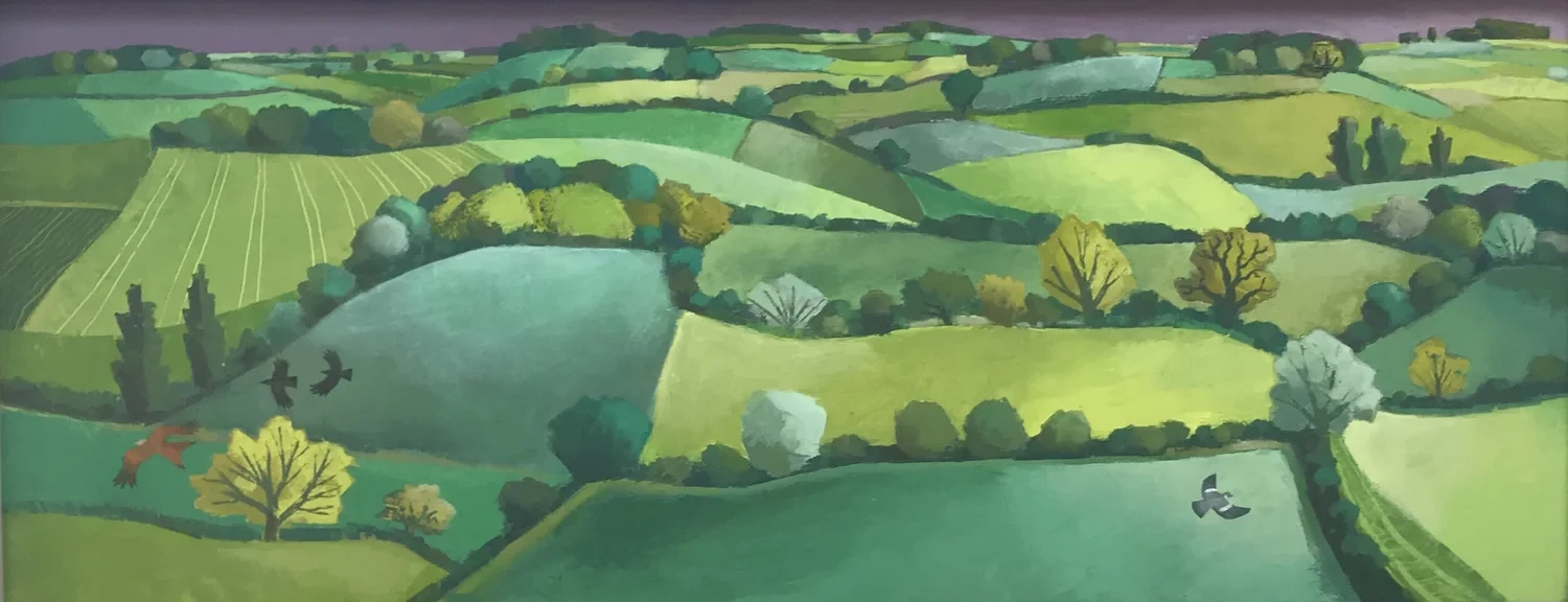 A Kite, two crows and a wood pigeon £1450 Oil on Canvas SOLD