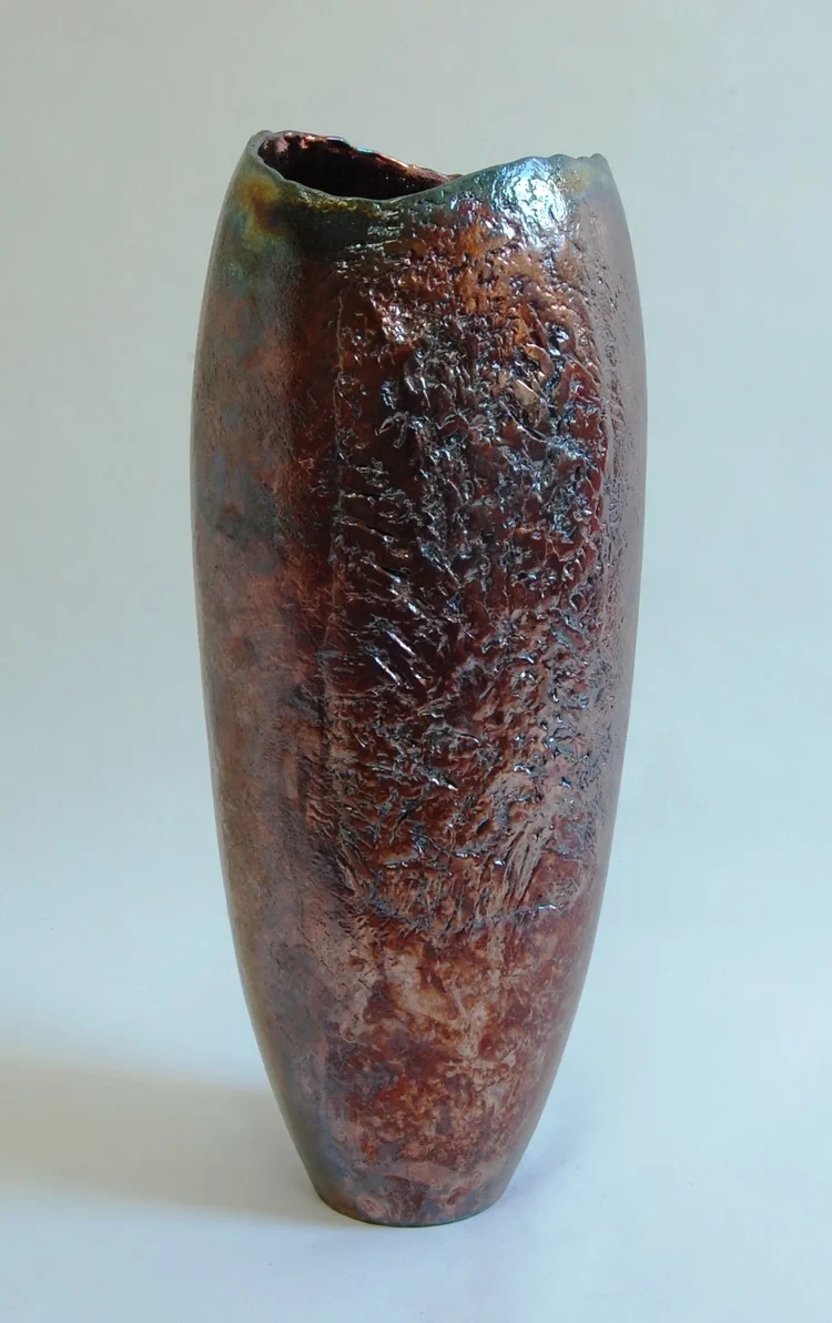 Tall Lustred & Textured Vessel 46cm £750