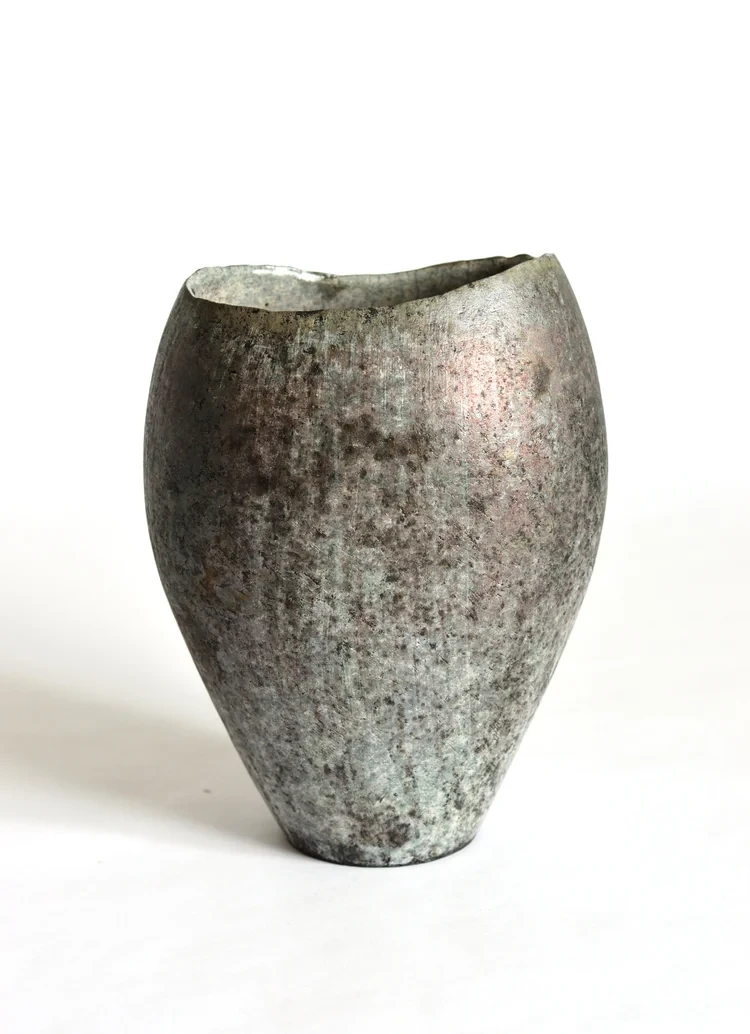 Grey Speckled Vessel 25cm £210 SOLD