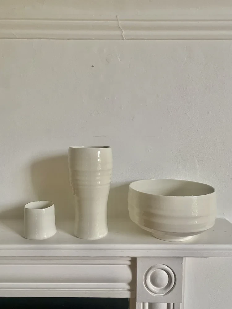 76. Vase H22cm £125, 77. Bowl H12 cm £250