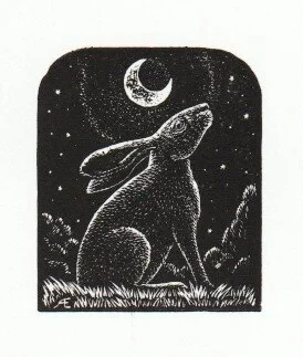 Hare & The Moon £50 Framed, £25 unframed