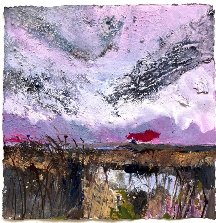  Gouache with Site Earths on Handmade Cotton Rag Paper. 46 x 46cm.  £730