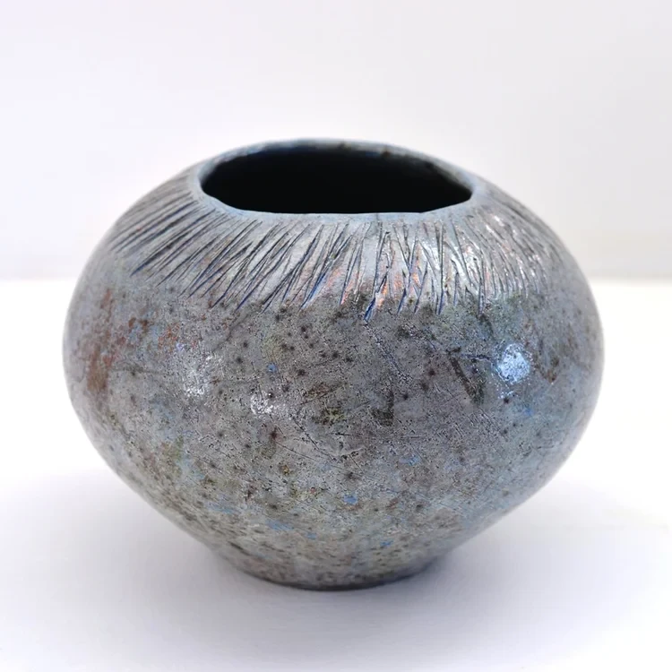 Pale Blue Rounded Vessel 16cm £160
