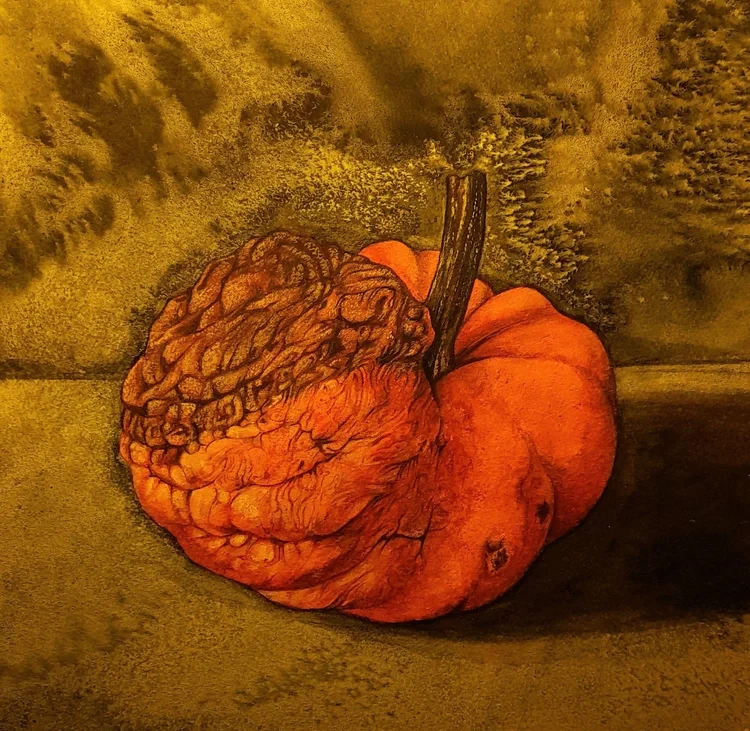 Decaying Pumpkin Watercolour 33 x 33cm £120