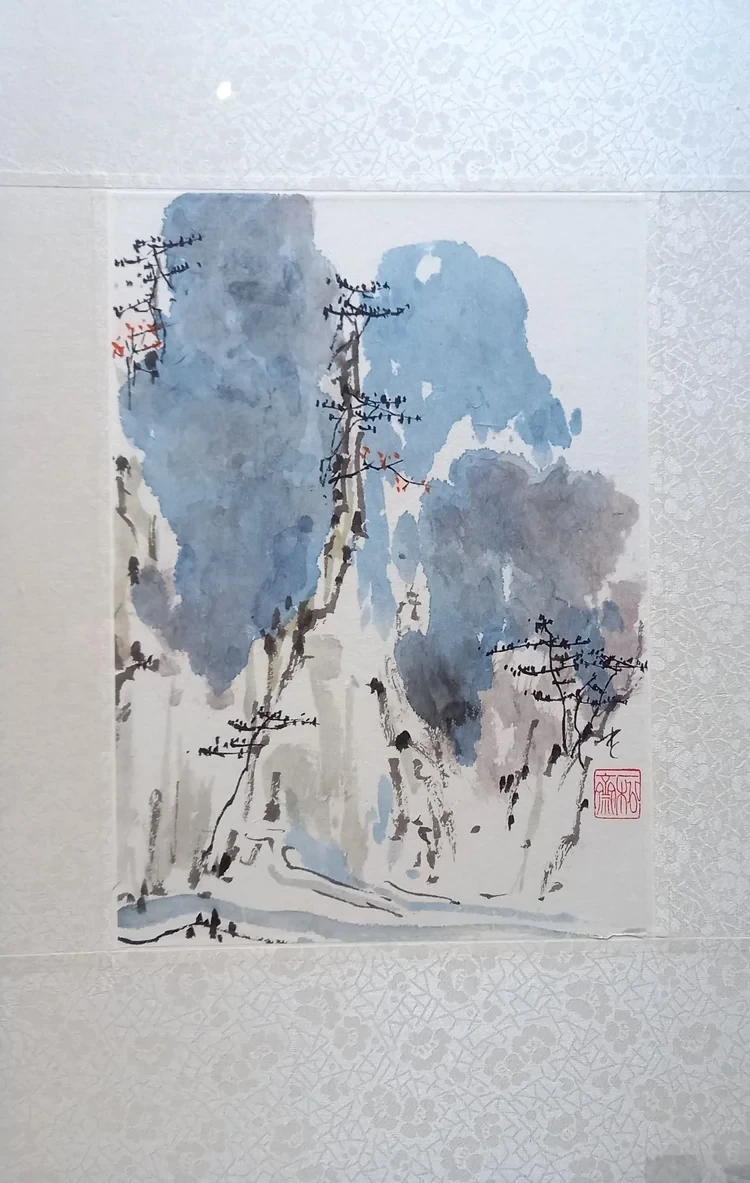 Taroko Gorge, Taiwan, Chinese ink and watercolours on Japanese paper. Peter Cavacuiti. £320