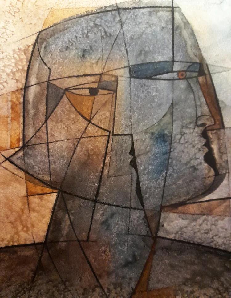 Armoured Head I Watercoulour 33 x 33cm £185