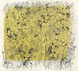 Late Summer Hedge £850 52 x 60 cm, Graphite & Wash