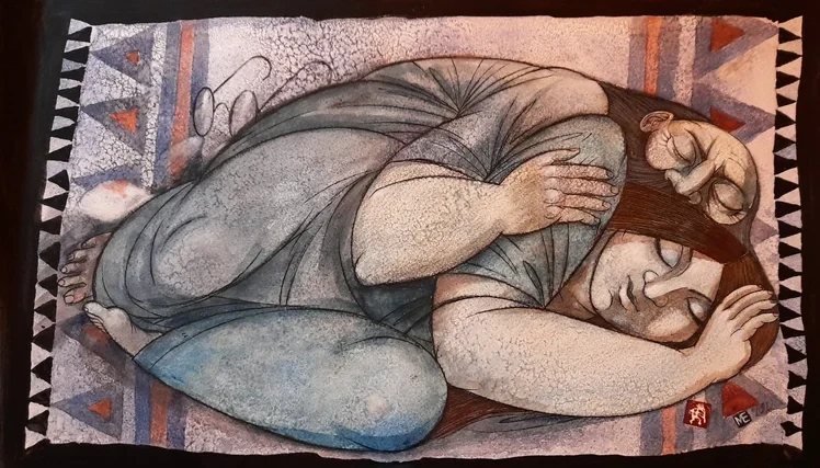 Magic Carpet Watercolour/Ink 50 x 32cm £185 SOLD