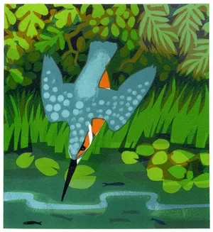 Dive £295 Framed Unframed SOLD 35 x 35 cm, Serigraph (edition of 10)