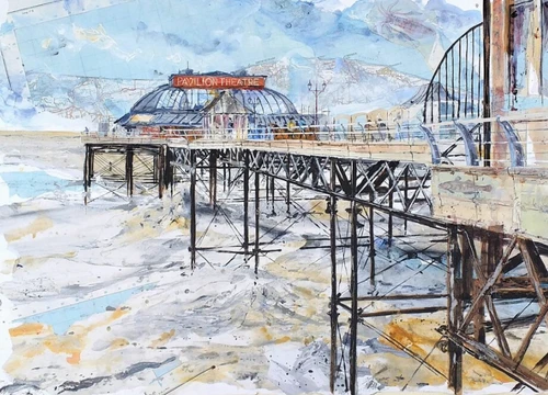 Paul Janssens Cromer Pier £SOLD 75 x 105cm