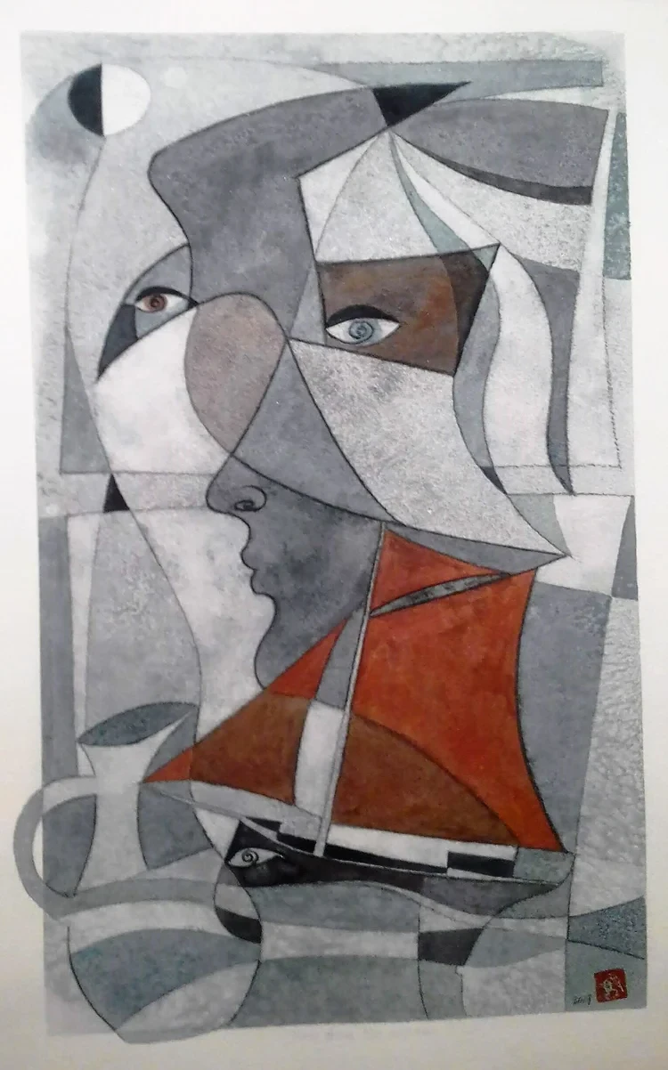 St. Ives Window Watercolour 31 x 51cm £235
