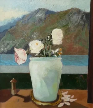 Robin Boyd - Still Life with Horseshoe & Fallen Petals. £400