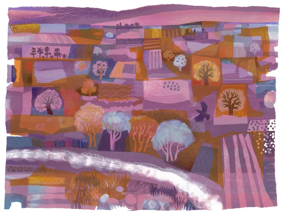 Pink Distance £1450 Framed Mixed media