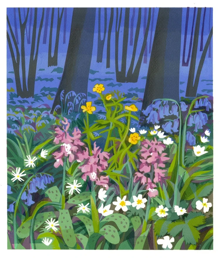 Woodland flowers £380 (£275) 35 x 45 cm, Serigraph (edition of 3)