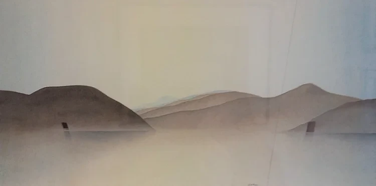 Crummock Water, Gareth Watson. Watercolour. 30 x 15cm (plus mount and frame). £295