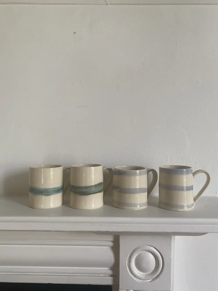 Cornish Cups H9cm £22 each, Cornish Mugs H9cm £28 each