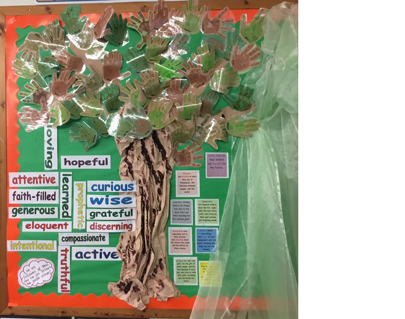Year 2's beautiful Virtues tree.