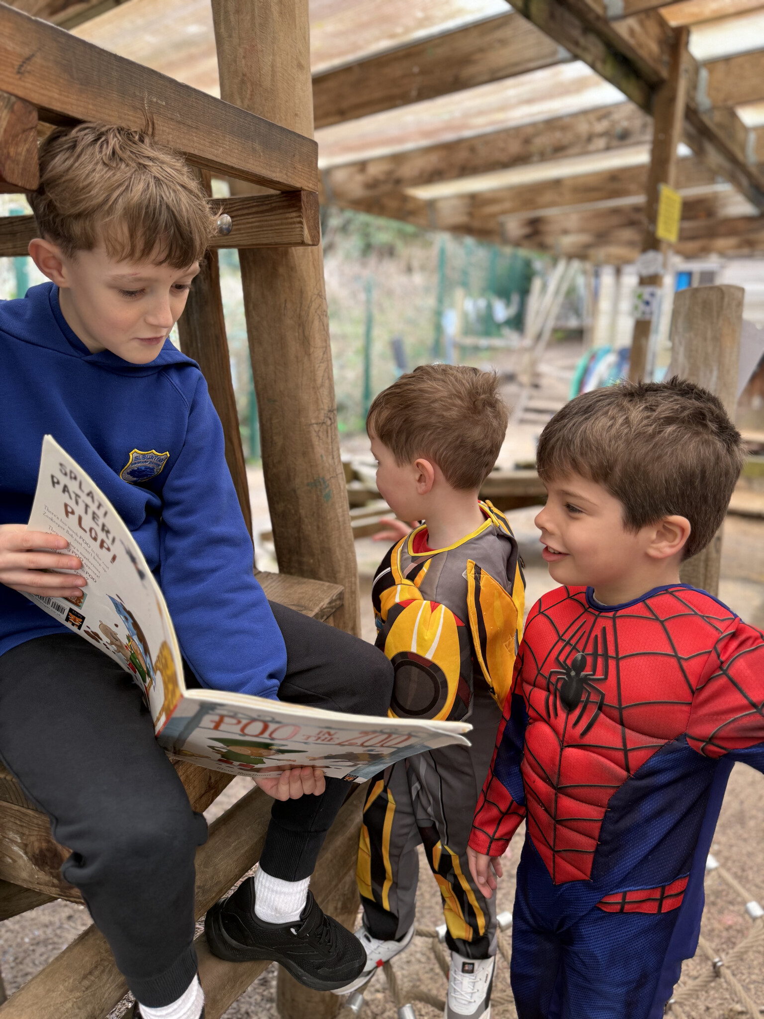 Sharing a story together