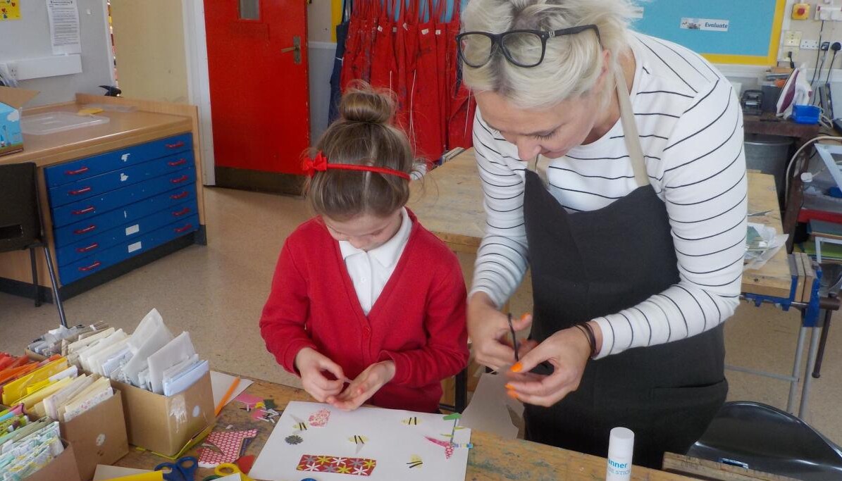 The children worked alongside illustrator Julia Patton to create some amazing collages.