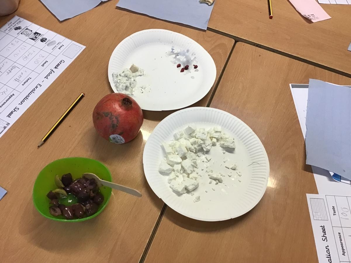 Greek food tasting