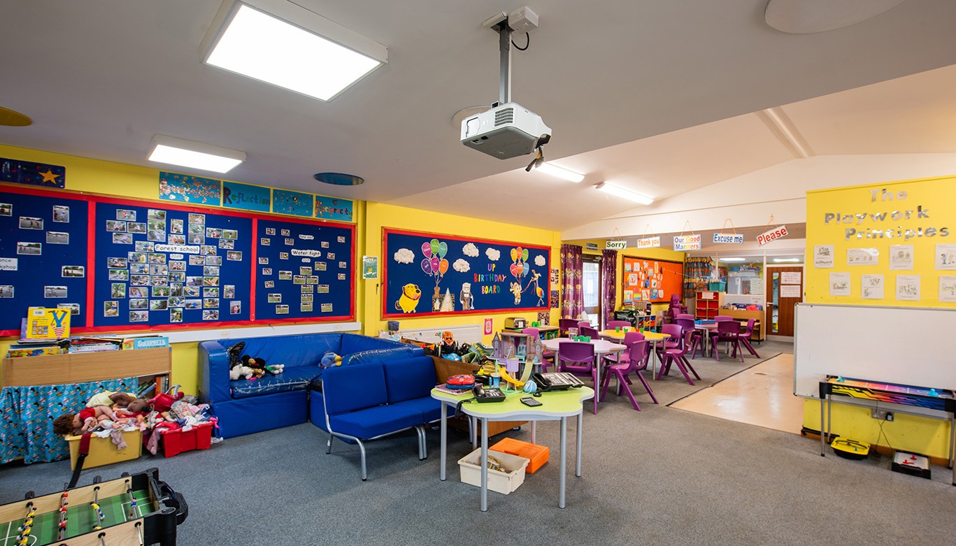 sofas in play area