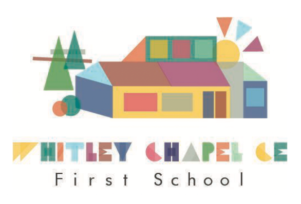School logo. Multi Coloured building drawing