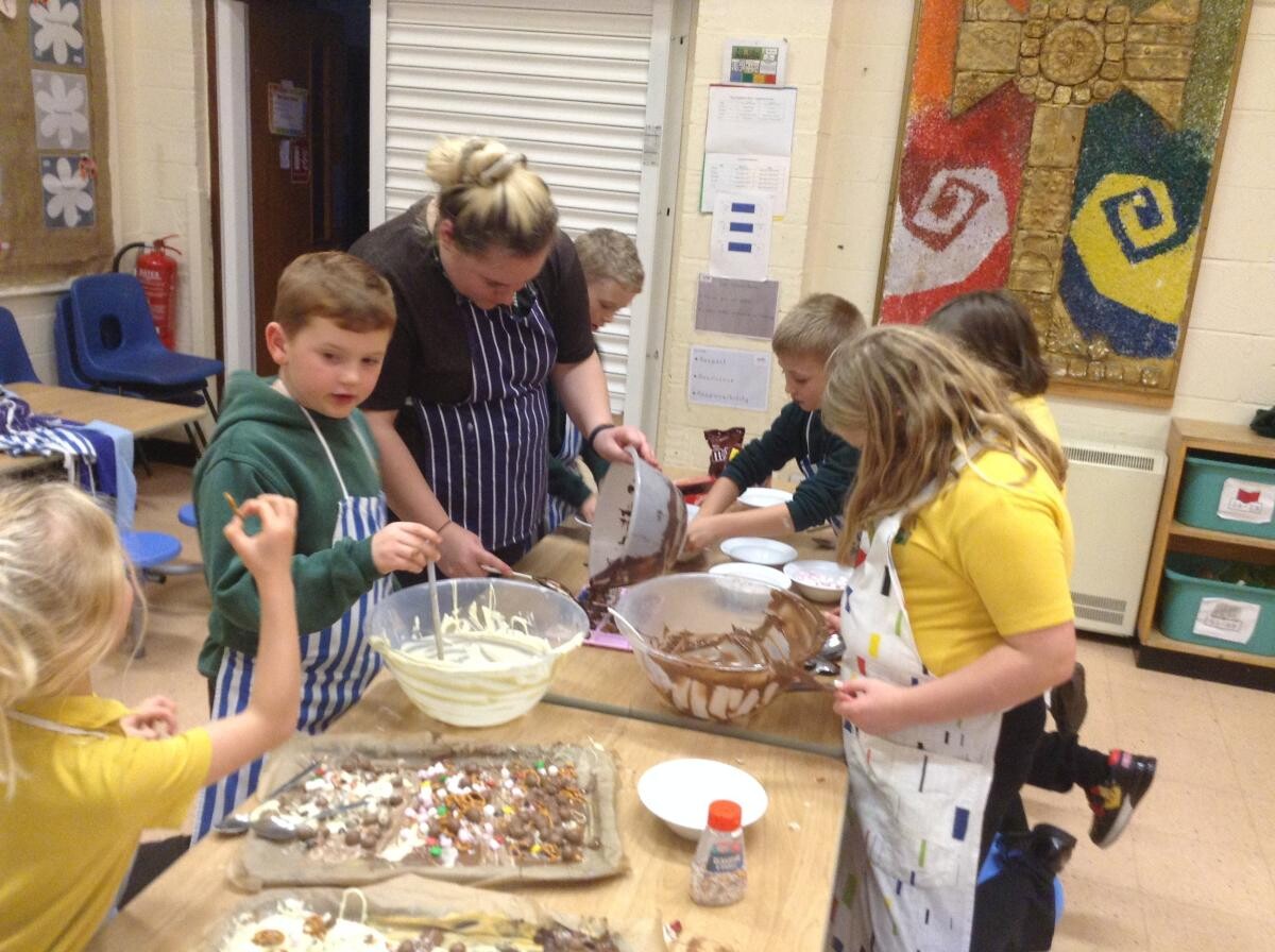 Children baking