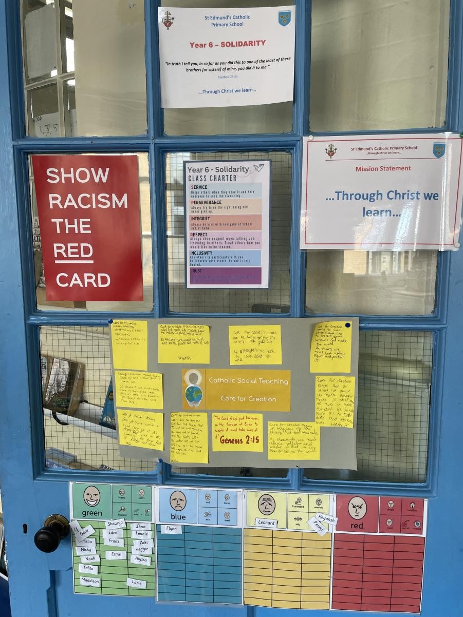 Catholic Social Teaching on every classroom door