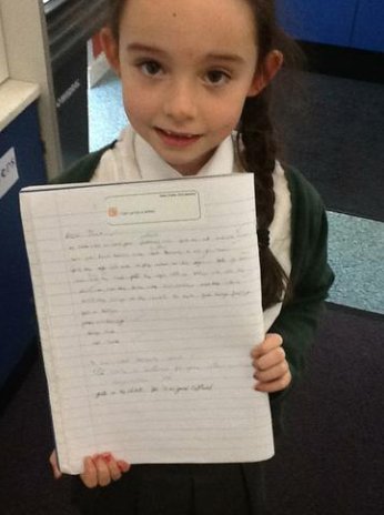 "I am proud of this writing. I worked so so hard!"