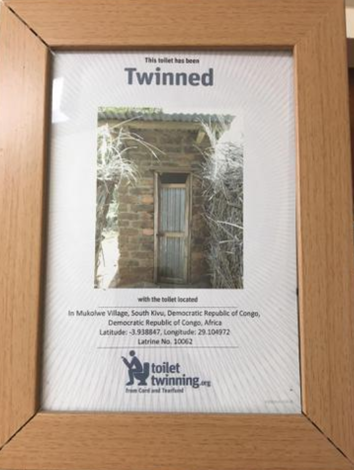 We have 2 toilets in school that are 'twinned'
