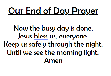 End of Day Prayer