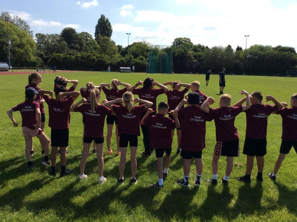 Children on school field