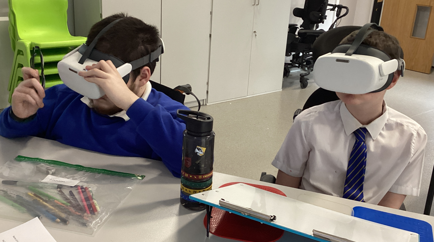 We went on a virtual work experience at Knowsley Safari using VR. 