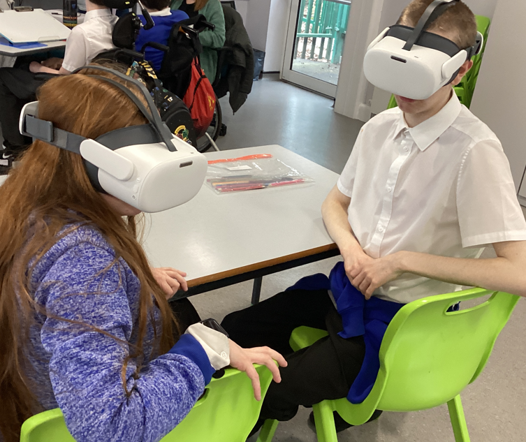 We went on a virtual work experience at Knowsley Safari using VR. 