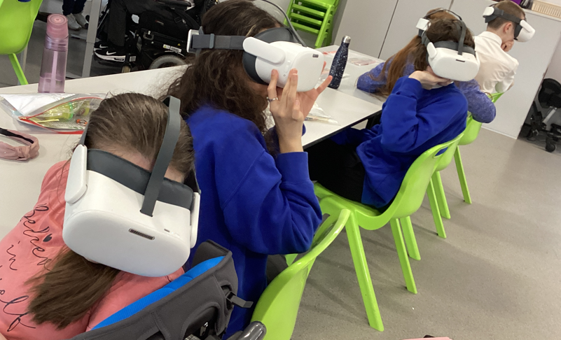 We went on a virtual work experience at Knowsley Safari using VR. 