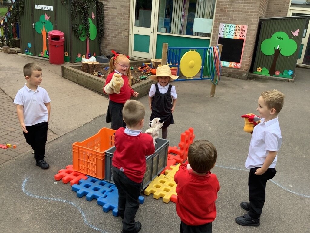 Children building with waffle blocks