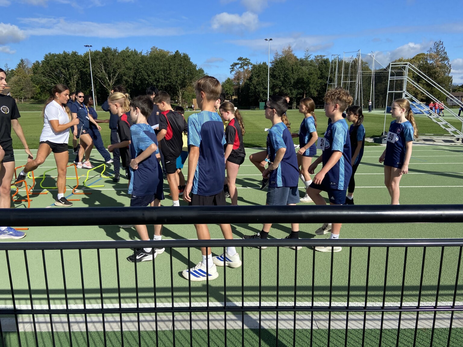 On the athletics track...