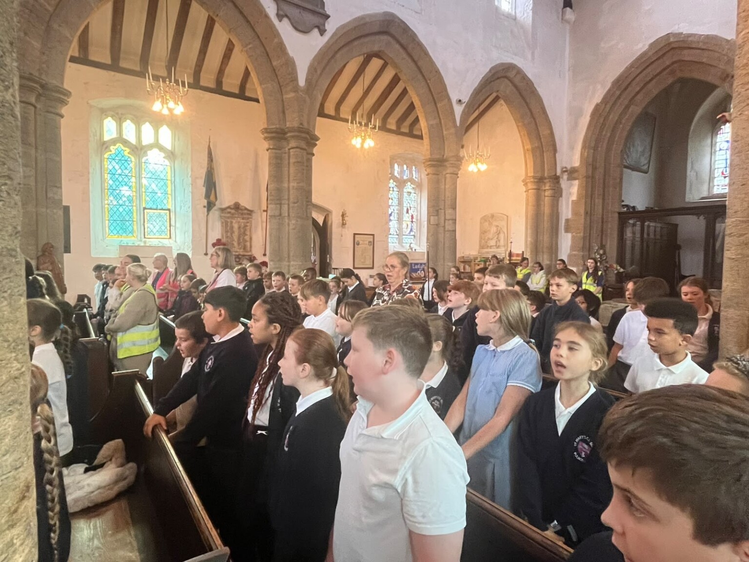 Class worship at St Mary's church 