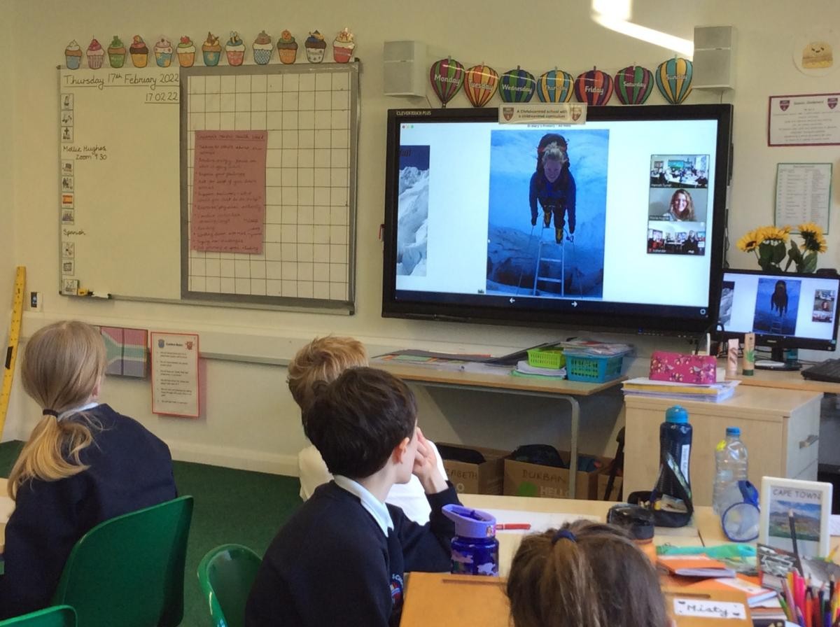 We looked at how she skied solo to Antarctica and what Antarctica was like - so inspirational for RHE as well as Geography