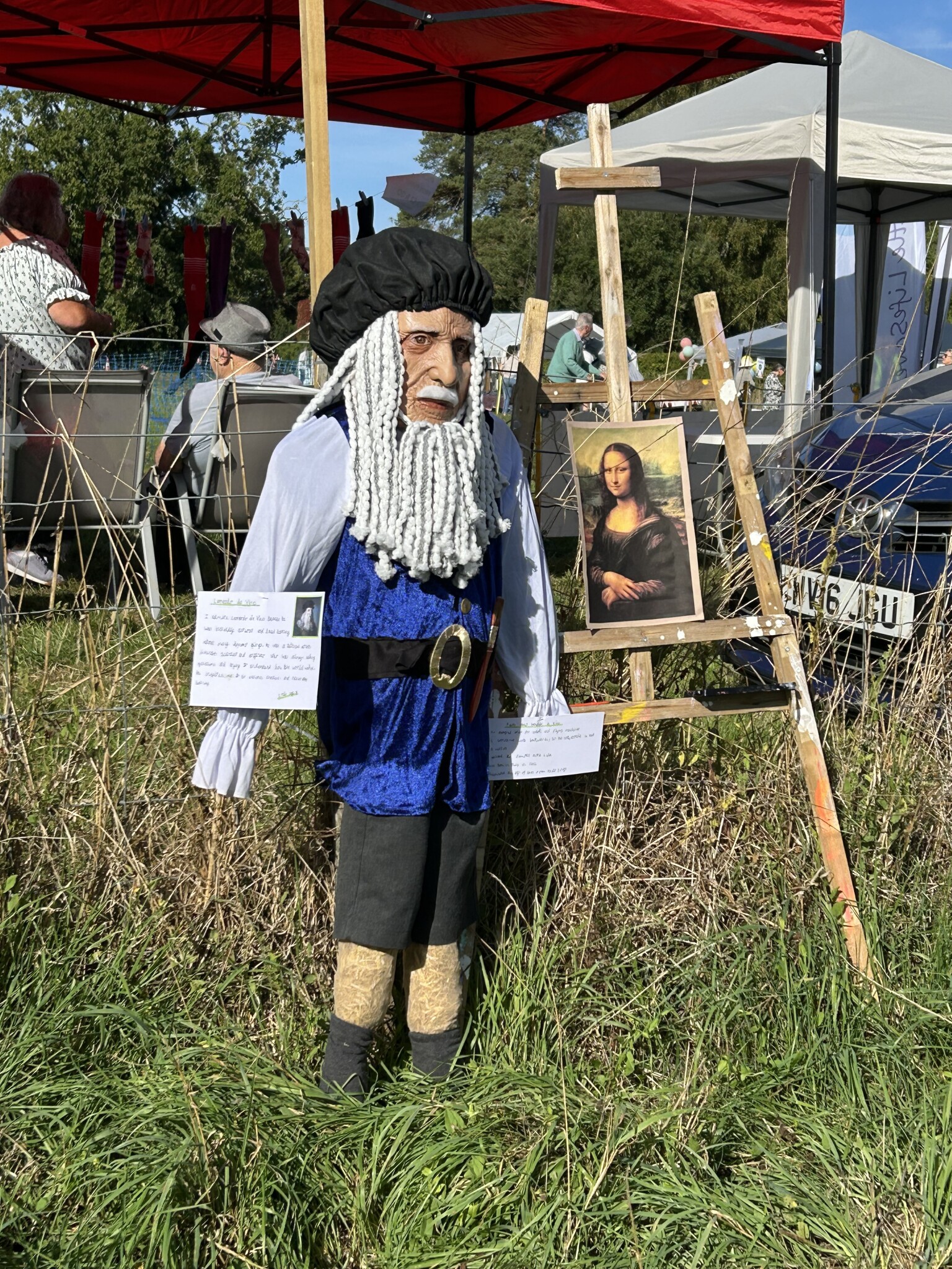 Our scarecrows at the Harvest Fayre